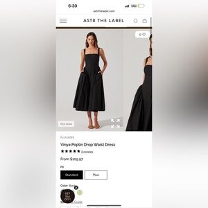 Astr Black Midi Dress